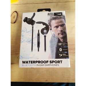 Altec Lansing Sport Waterproof Bluetooth Earphones Black Wireless Earbuds ~ NEW